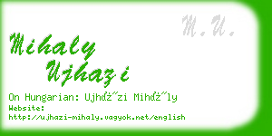 mihaly ujhazi business card